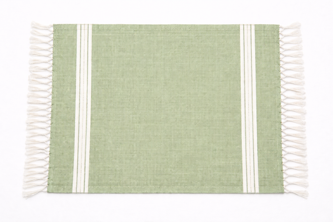 Stylish Cotton Floor Mat with Woven Stripe Design