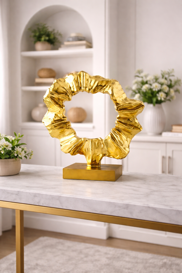 Modern Abstract Circle Aluminium Tabletop Decorative Ornament