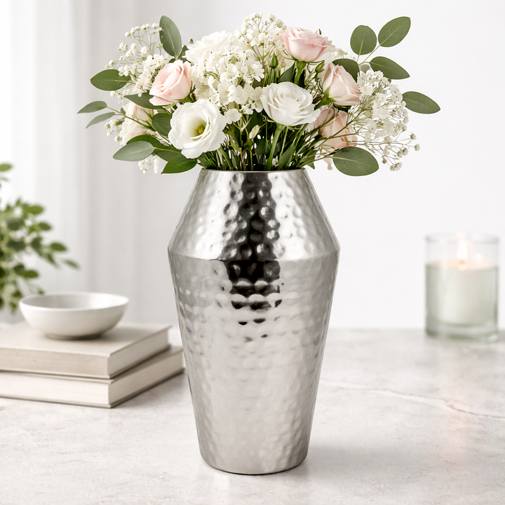 Elegant Stainless Steel Flower Vase for Modern Interiors – 7×12 Inches