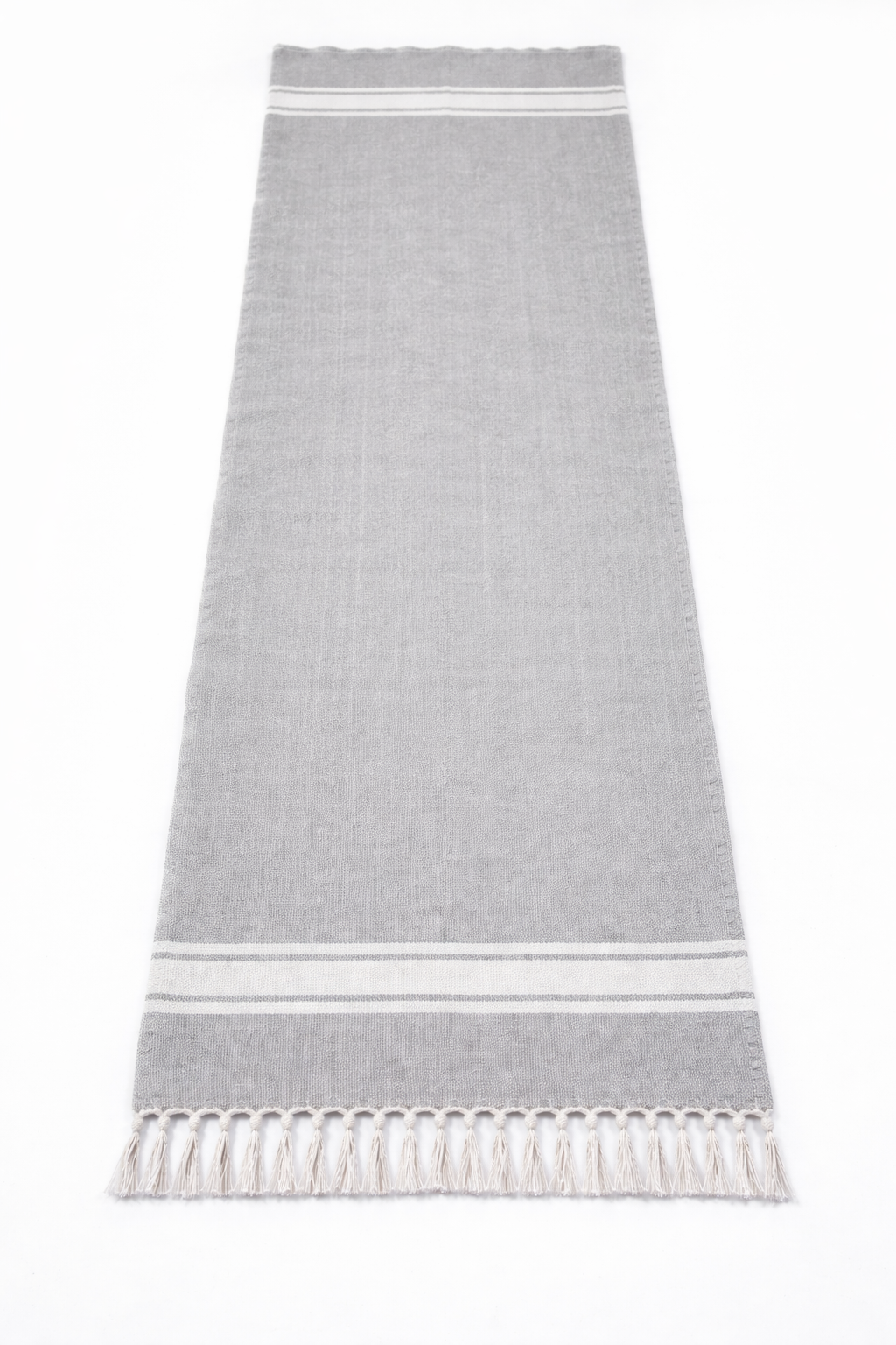 Stylish Large Cotton Floor Mat with Woven Stripe Design