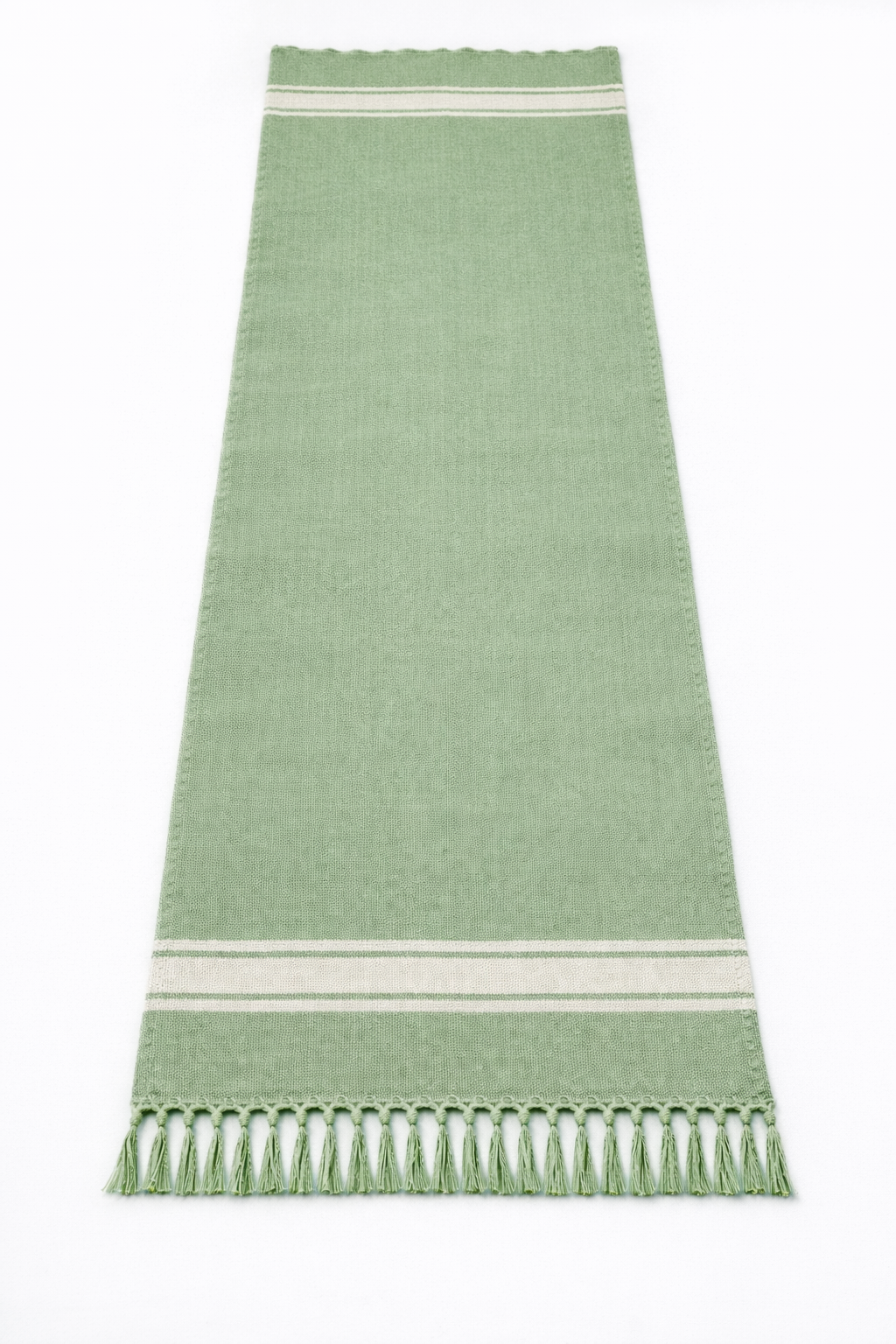 Stylish Large Cotton Floor Mat with Woven Stripe Design