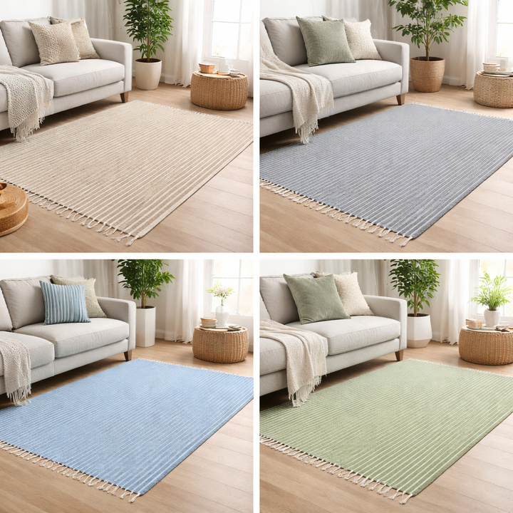 Eco-Friendly Woven Full Stripe Floor Mat – Soft & Absorbent