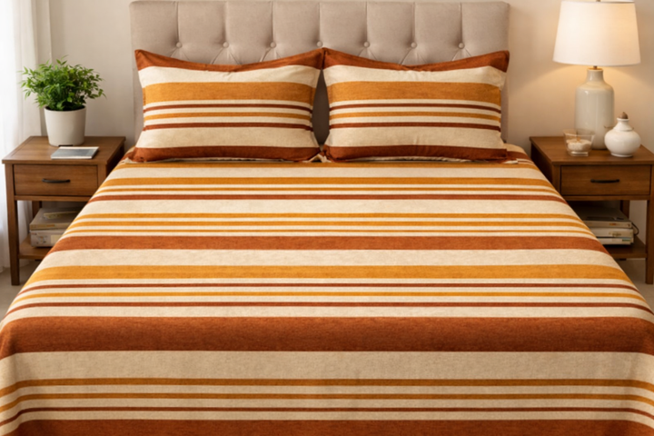 Cotton Chambray Bedcover Set with 2 Pillow Covers – Soft & Stylish