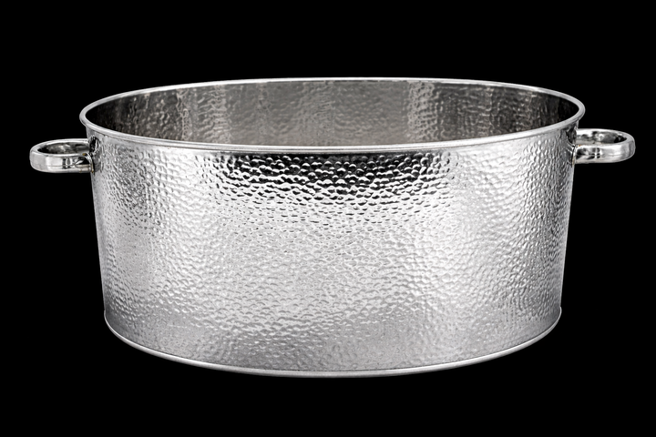 Oval Party Cooler | Polished Stainless-Steel Ice & Drink Tub