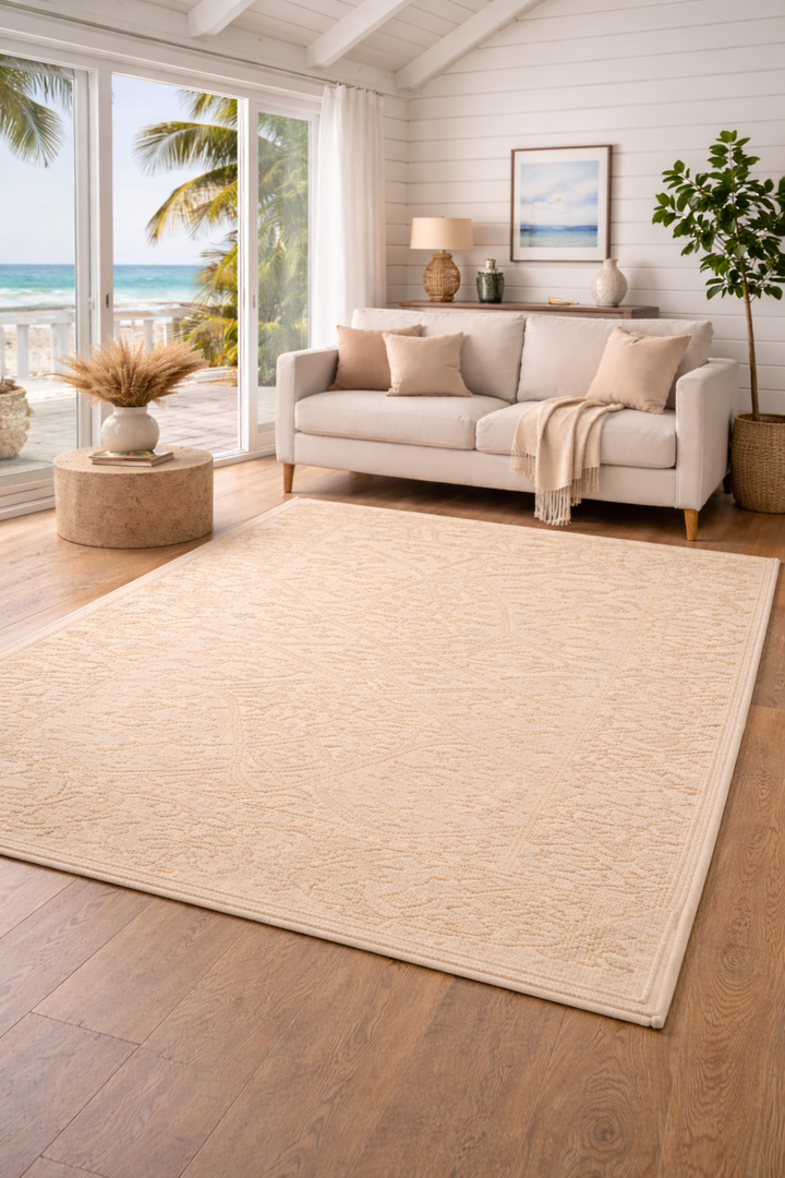 Zayn Hand Knotted Wool Rug – Natural Wool