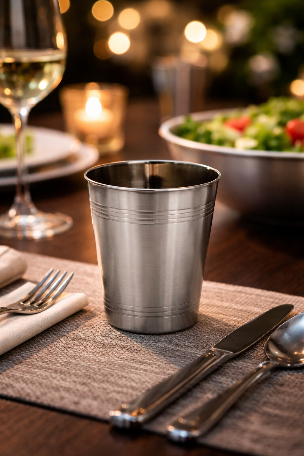 Classic Stainless Steel Glass for Stylish Hydration