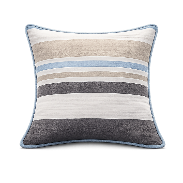 Woven Horizontal Stripe Cotton Cushion Covers – 2 Pieces