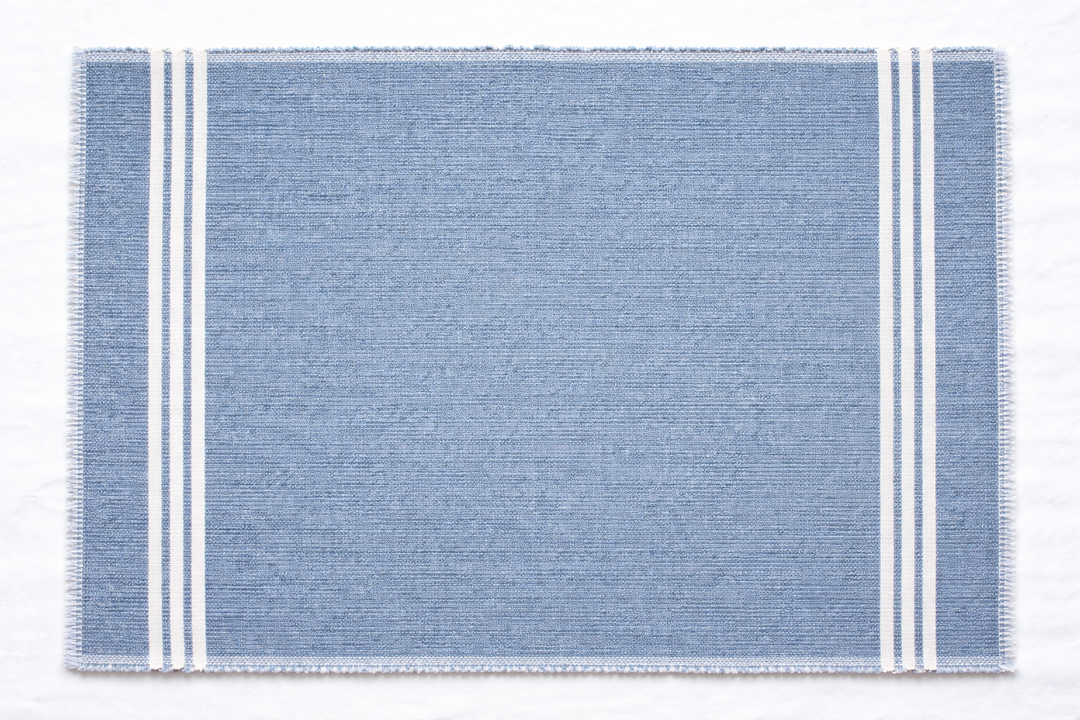 Eco-Friendly Cotton Woven Stripe Table Mats – Set of 2
