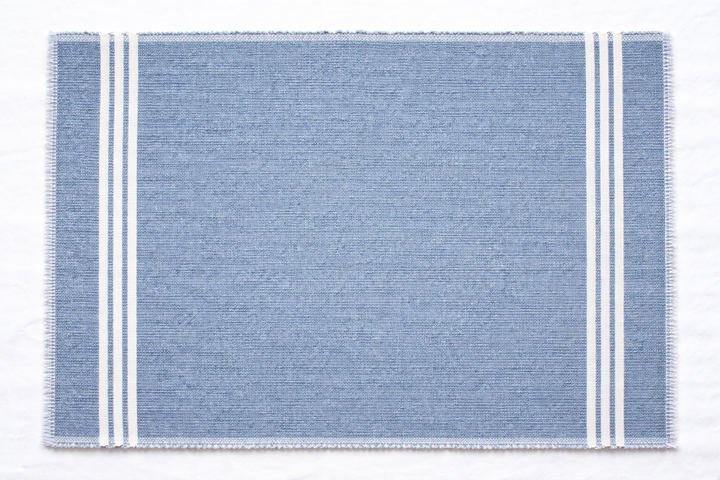 Eco-Friendly Cotton Woven Stripe Table Mats – Set of 2