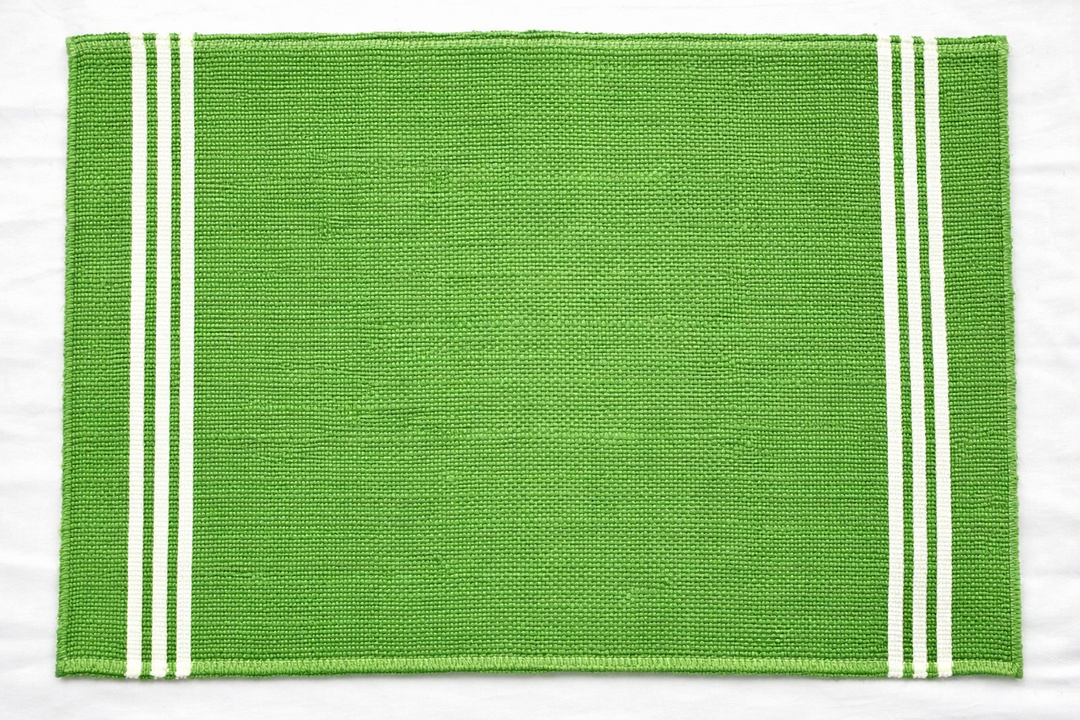 Eco-Friendly Cotton Woven Stripe Table Mats – Set of 2