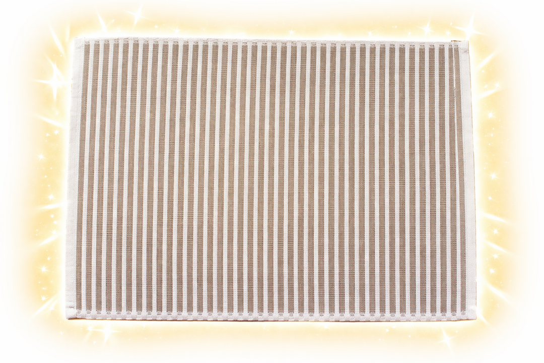 Durable Cotton Woven Full Stripe Table Mats – Set of 2