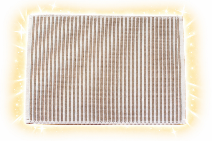 Durable Cotton Woven Full Stripe Table Mats – Set of 2