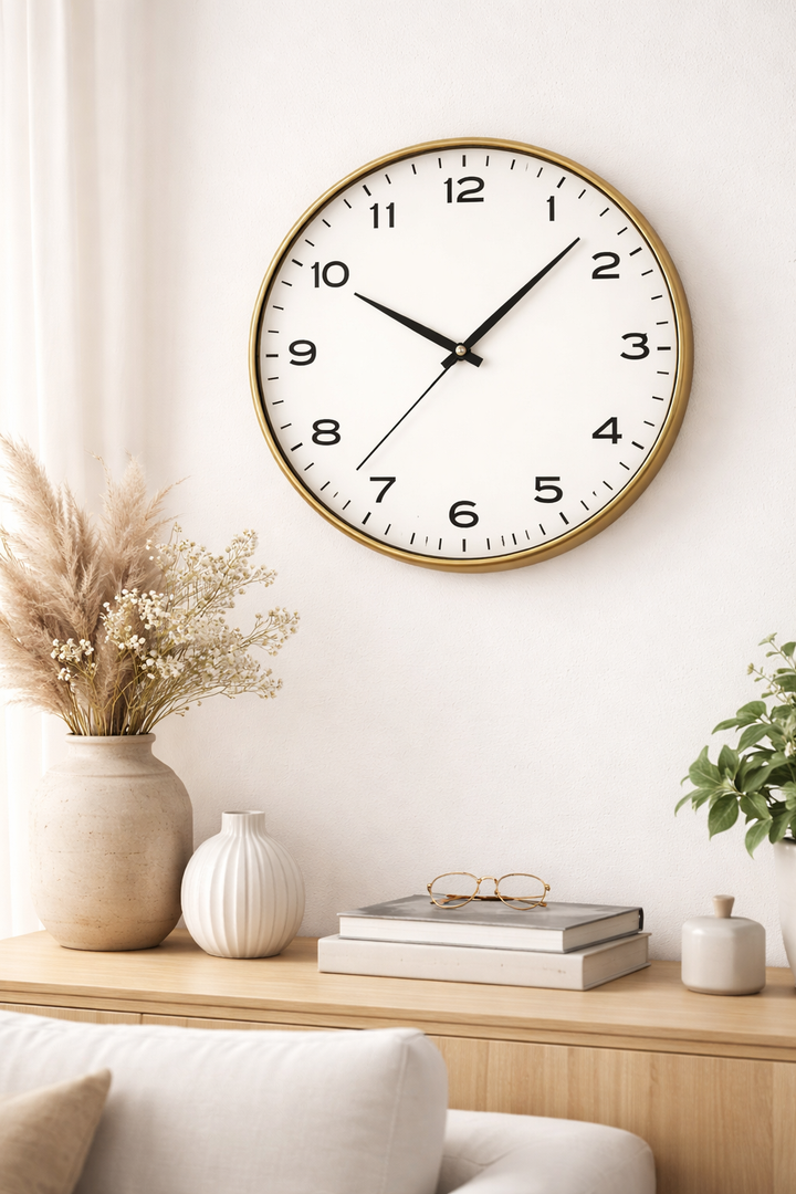 Stainless Steel Classic Wall Clock – Stylish Home & Office Timepiece