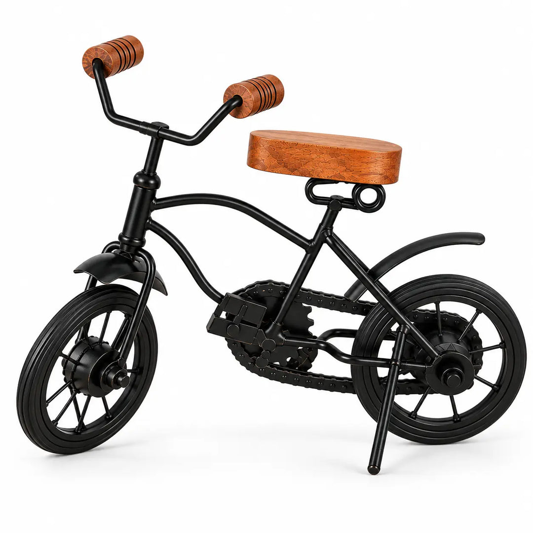 Expobazaar Cream Iron Bicycle Showpiece for Home Décor