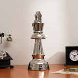 Elegant Aluminium Chess King Decor – Nickel Finish
