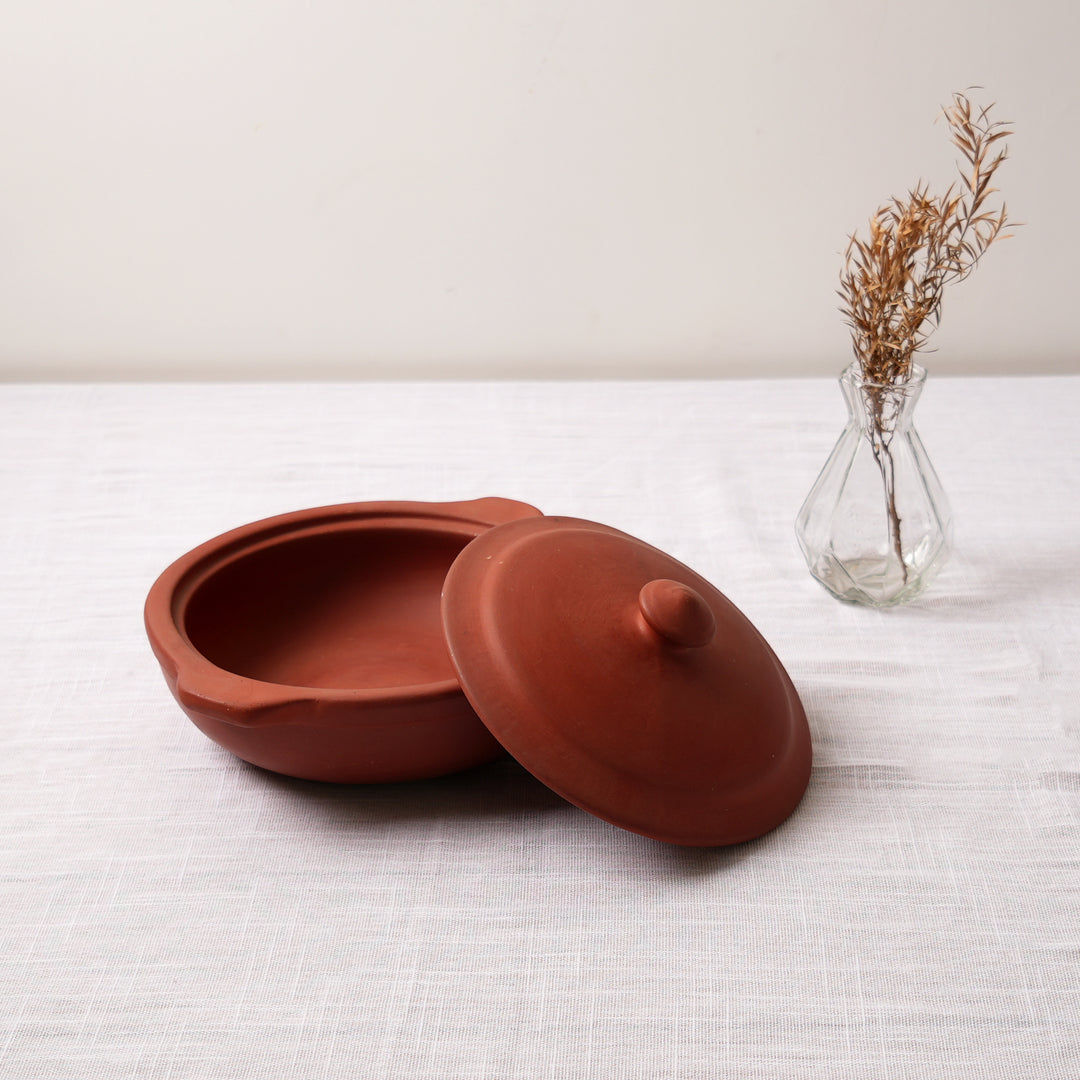 Handmade Terracotta Serving Pot with Lid
