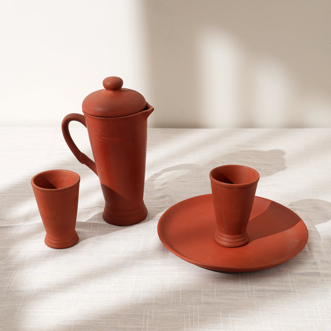 Handcrafted Clay Jug & Cup Set