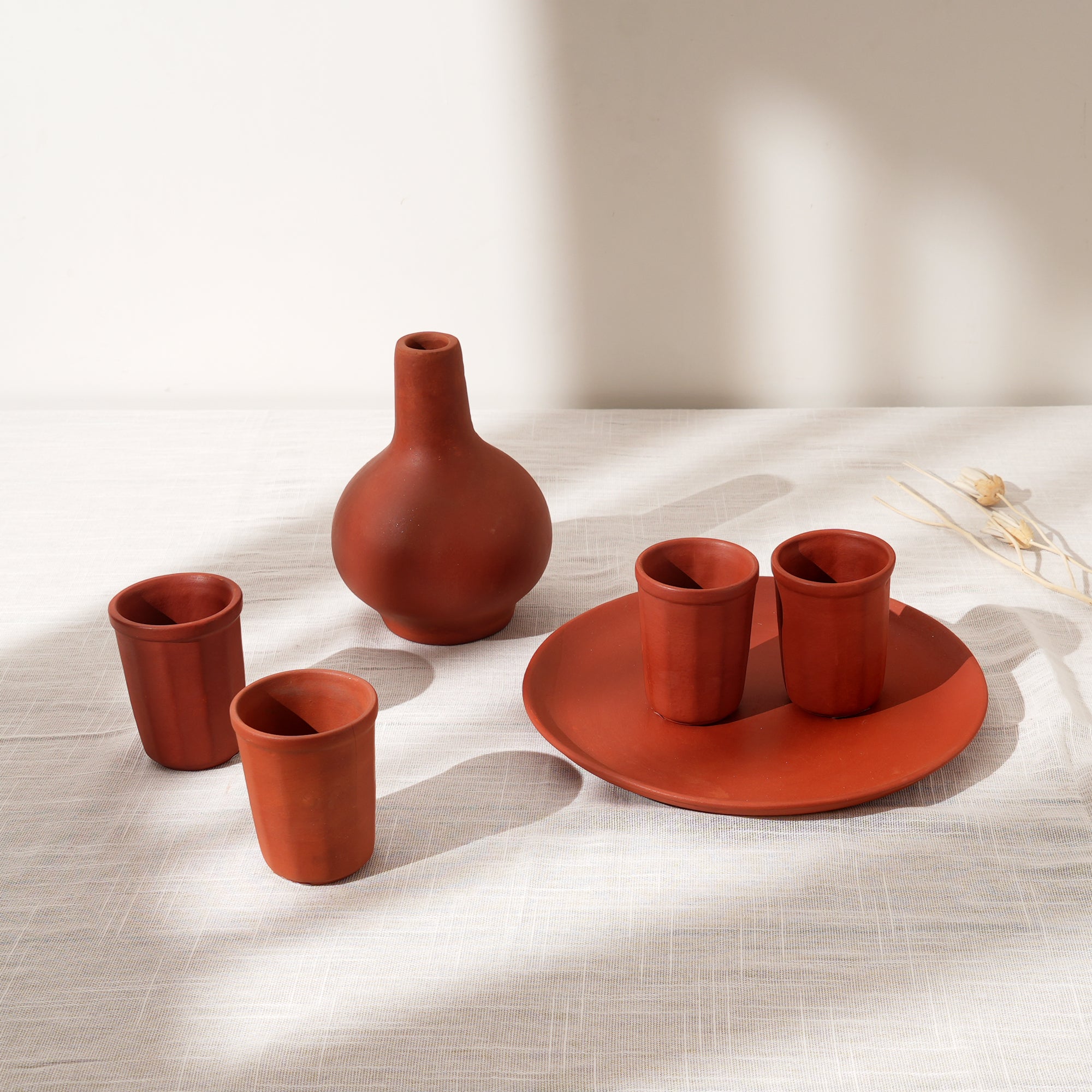 Clay Surai Bottle & Glass Set – A Heritage of Taste, Naturally Cooled