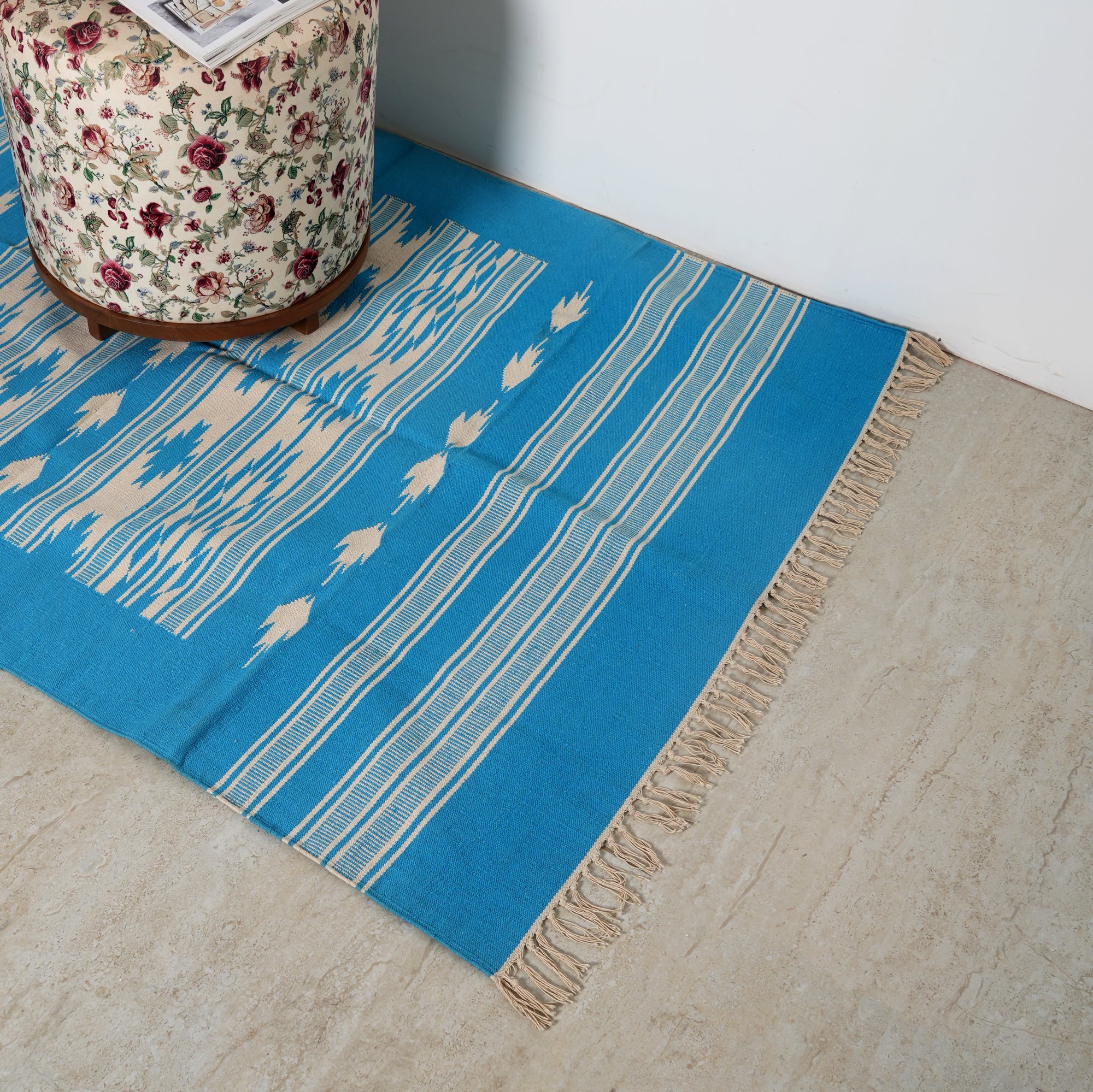 Sky Blue Cotton Rug