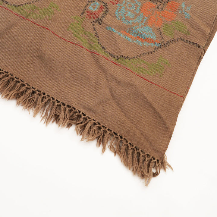 Kullu Handwoven Wool Shawl – Light Brown