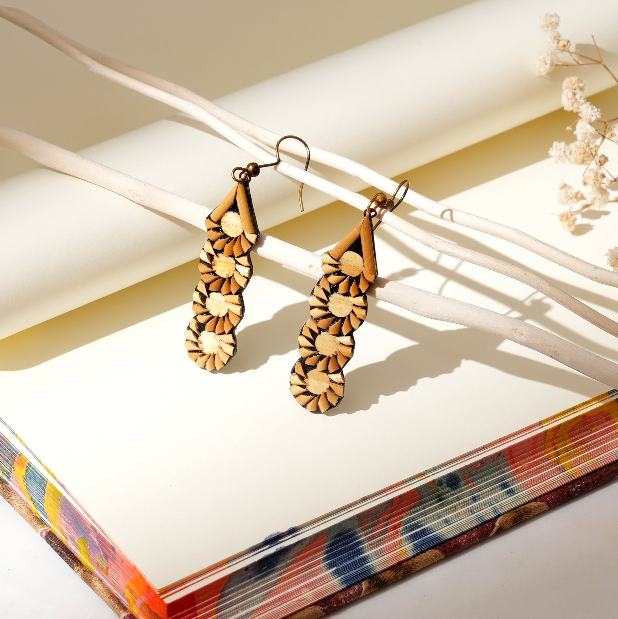 Handwoven Sikki Grass Earrings