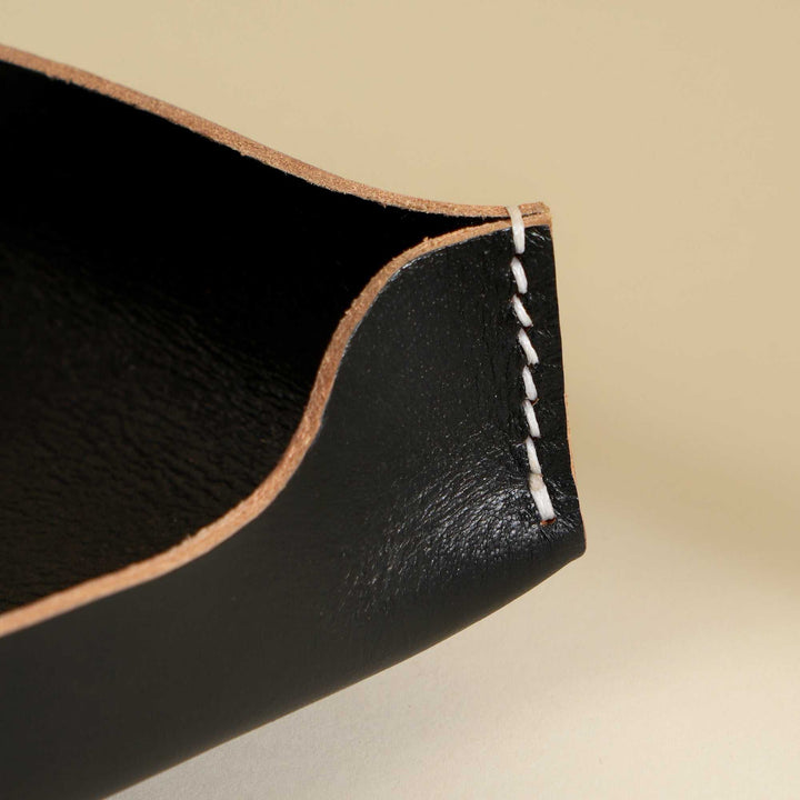 Premium Genuine Leather Desk Tray for Elegant Office Organization