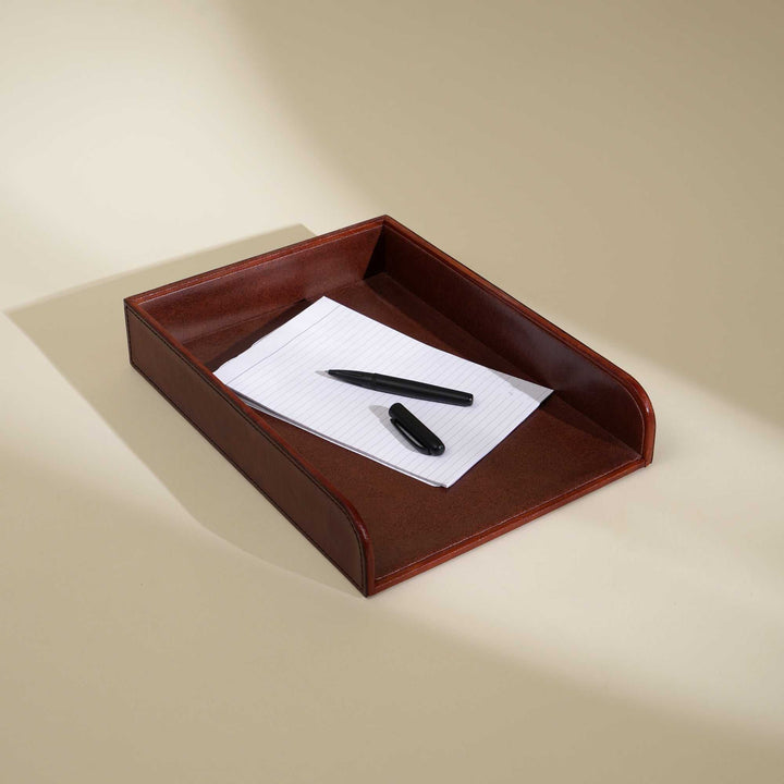 Expobazaar Leather Paper Tray for Elegant Desk Organization