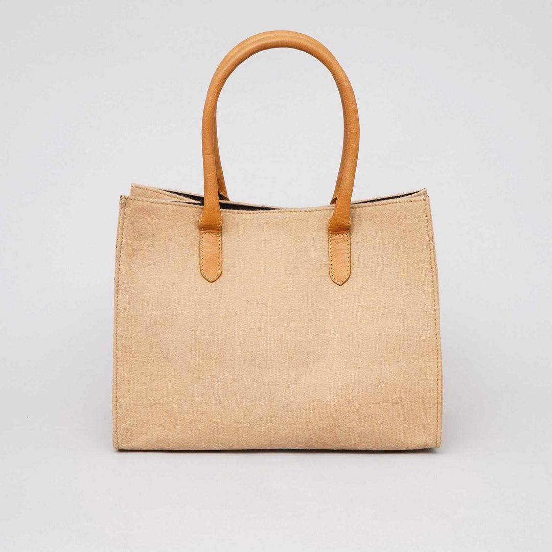 Nude Canvas Handbag for Minimalist Design and Daily Wearability