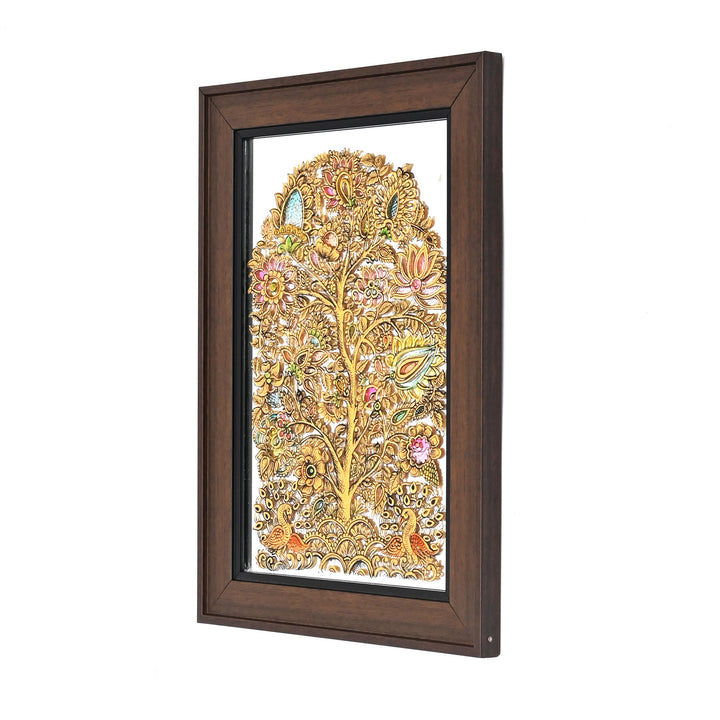 Tree of Life Mirror Painting – Hand-Painted Wall Art