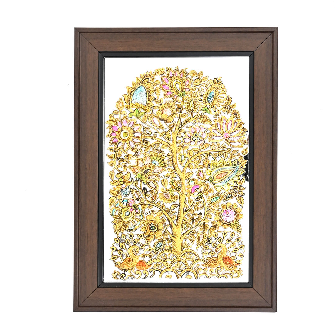 Tree of Life Mirror Painting – Hand-Painted Wall Art