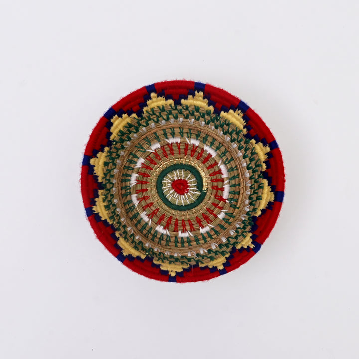 Handwoven Pine Needle Basket for Fruit and Food Display