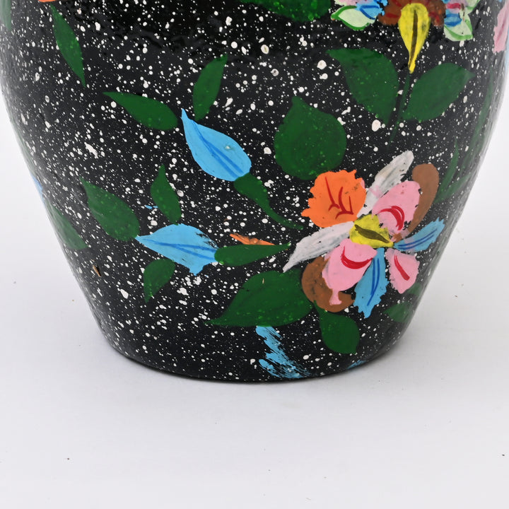 Handcrafted Black Paper Mache Vase S