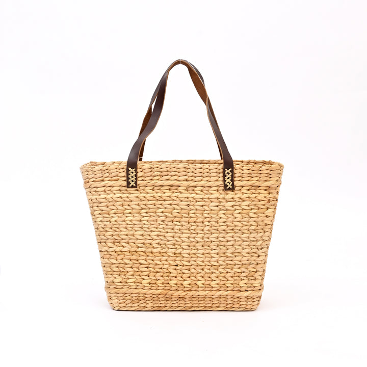 Artisan Hand-Embroidered Floral Woven Tote Bag