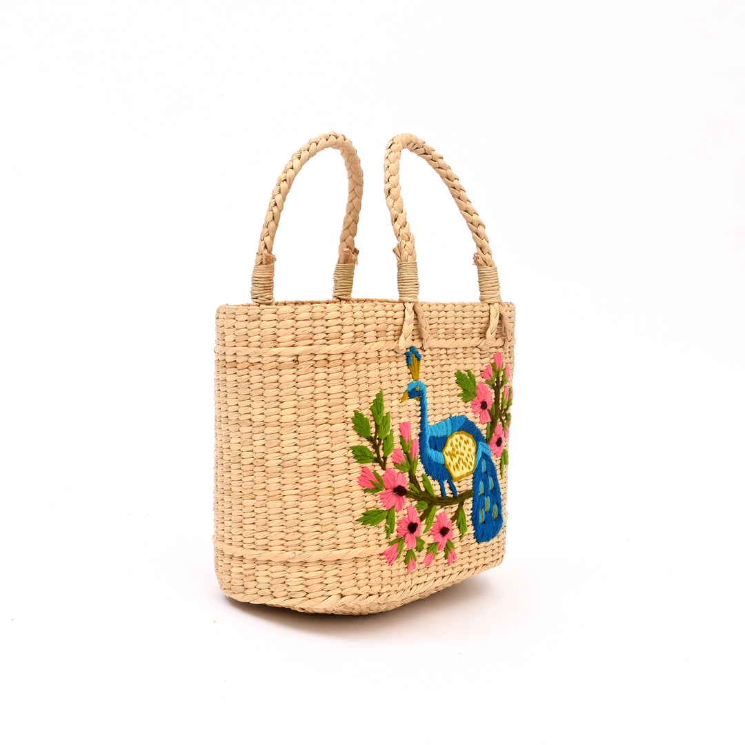Handcrafted Oval Embroidered Kauna Bag