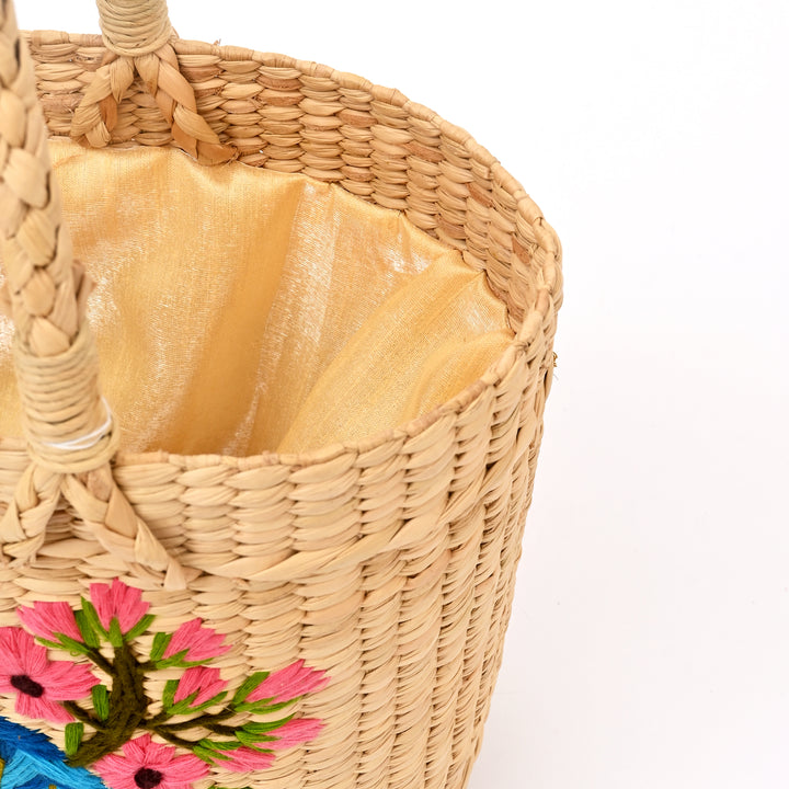 Handcrafted Oval Embroidered Kauna Bag