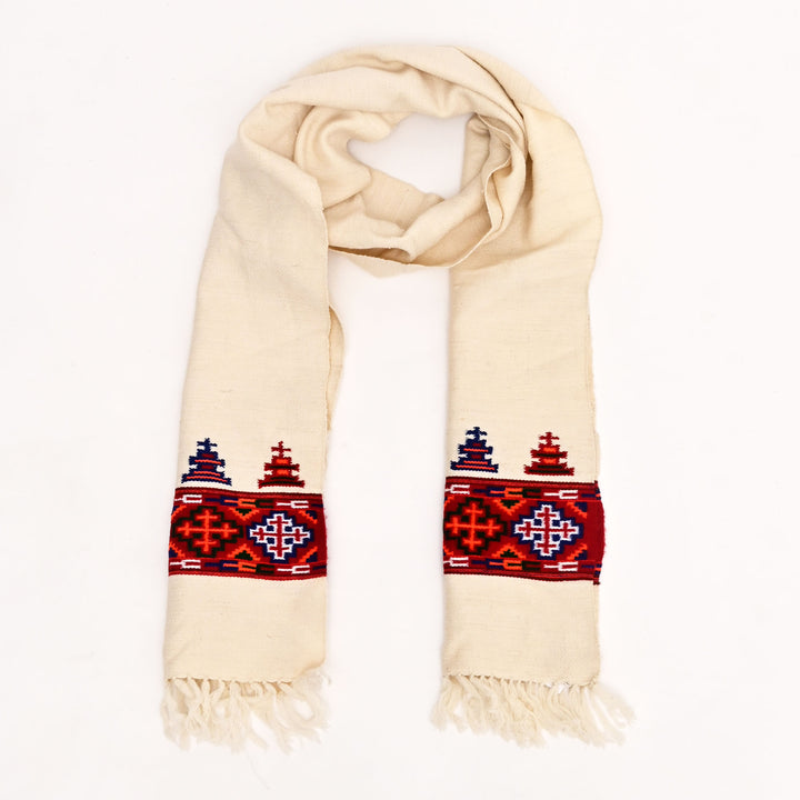 Kinnauri Wool Muffler – Brown | Heritage Weave