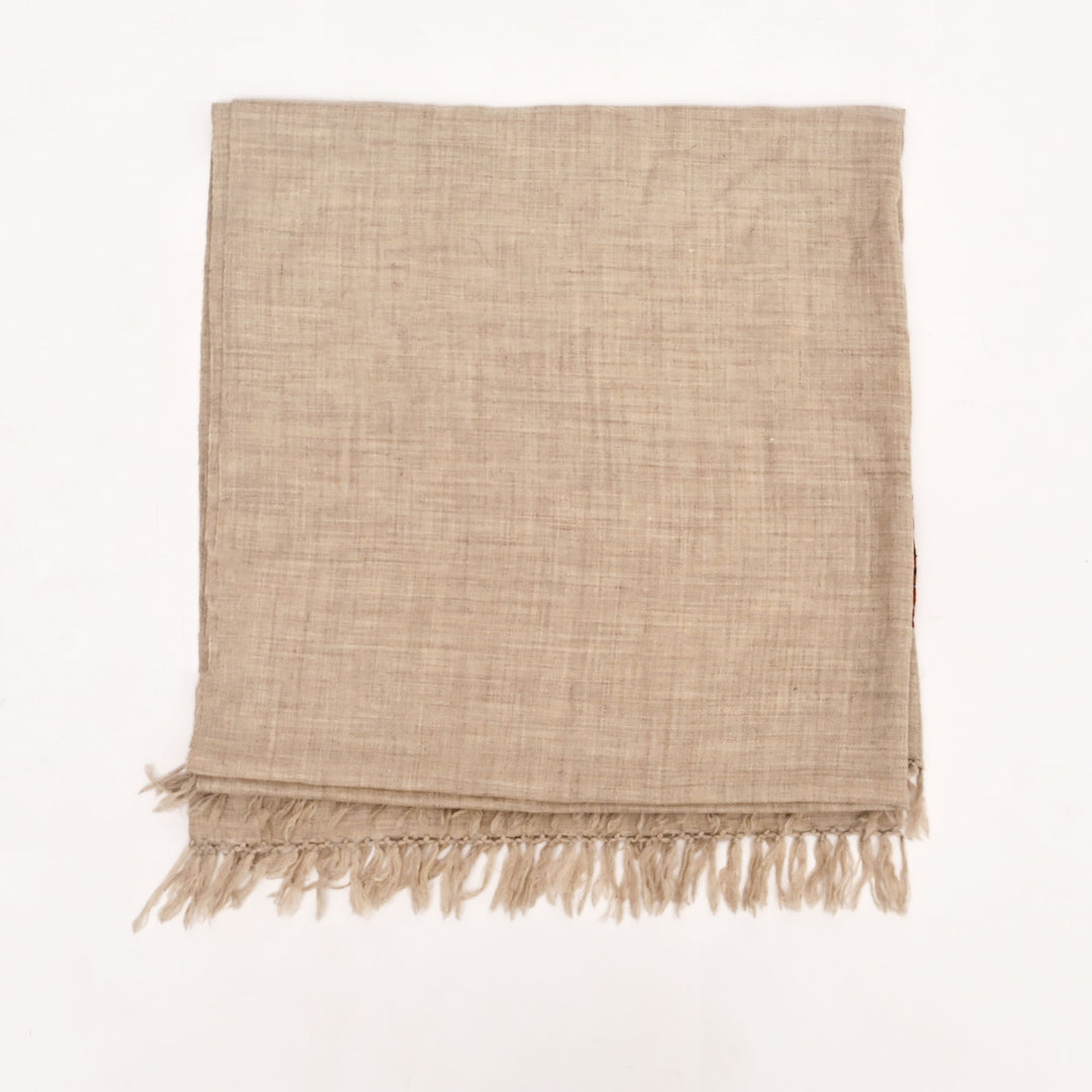 Handwoven Kullu Pashmina Wool Shawl – Elegant Grey