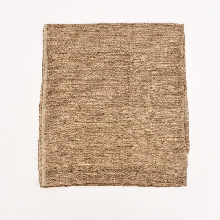 Handwoven Himalayan Oak Tasar Silk & Wool Shawl – Beige