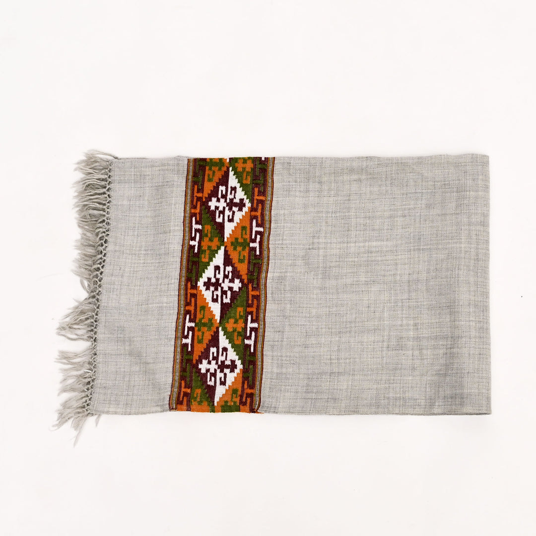 Kullu Handwoven Woolen Stole – Grey