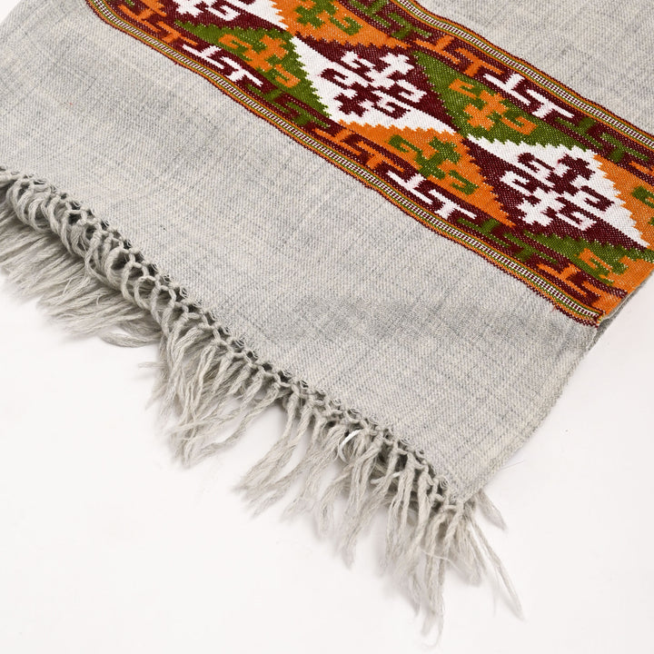 Kullu Handwoven Woolen Stole – Grey