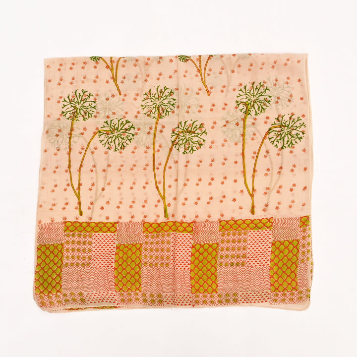 Contemporary Handblock Print Silk-Cotton Stole