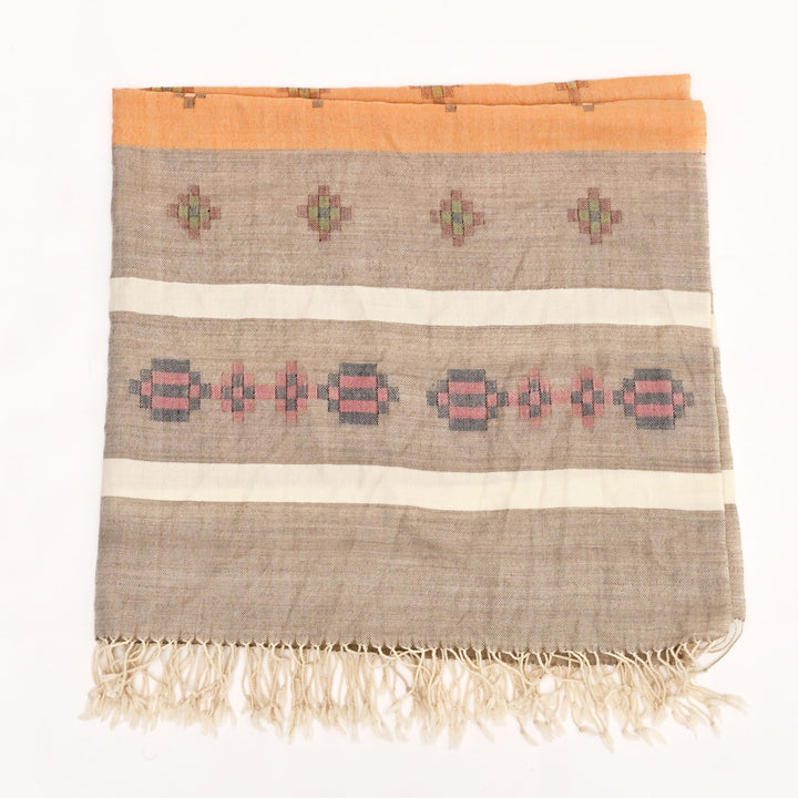 Kullu Handwoven Woolen Shawl – Green & Brown