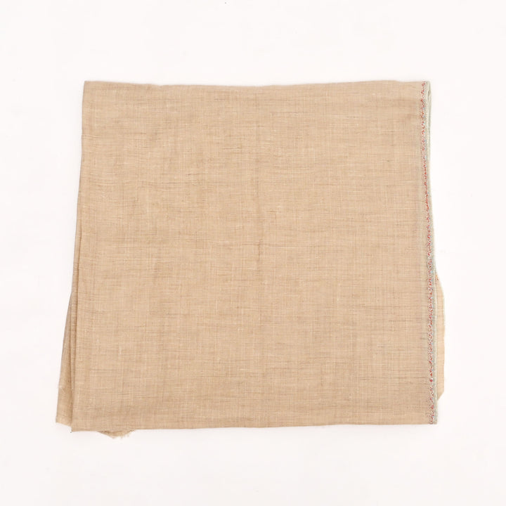 Sozni Pashmina Brown Shawl - Handcrafted Kashmiri Art