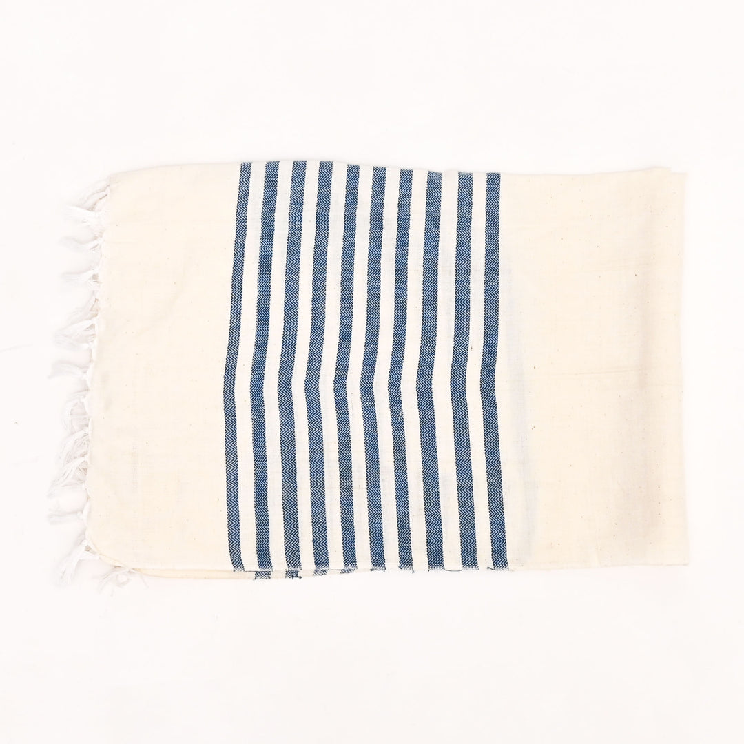 Handwoven Cotton Stole with Uttarakhand Designs
