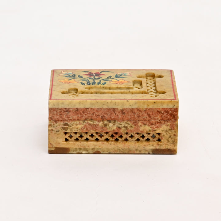 Soapstone Hand-Painted Floral Box3