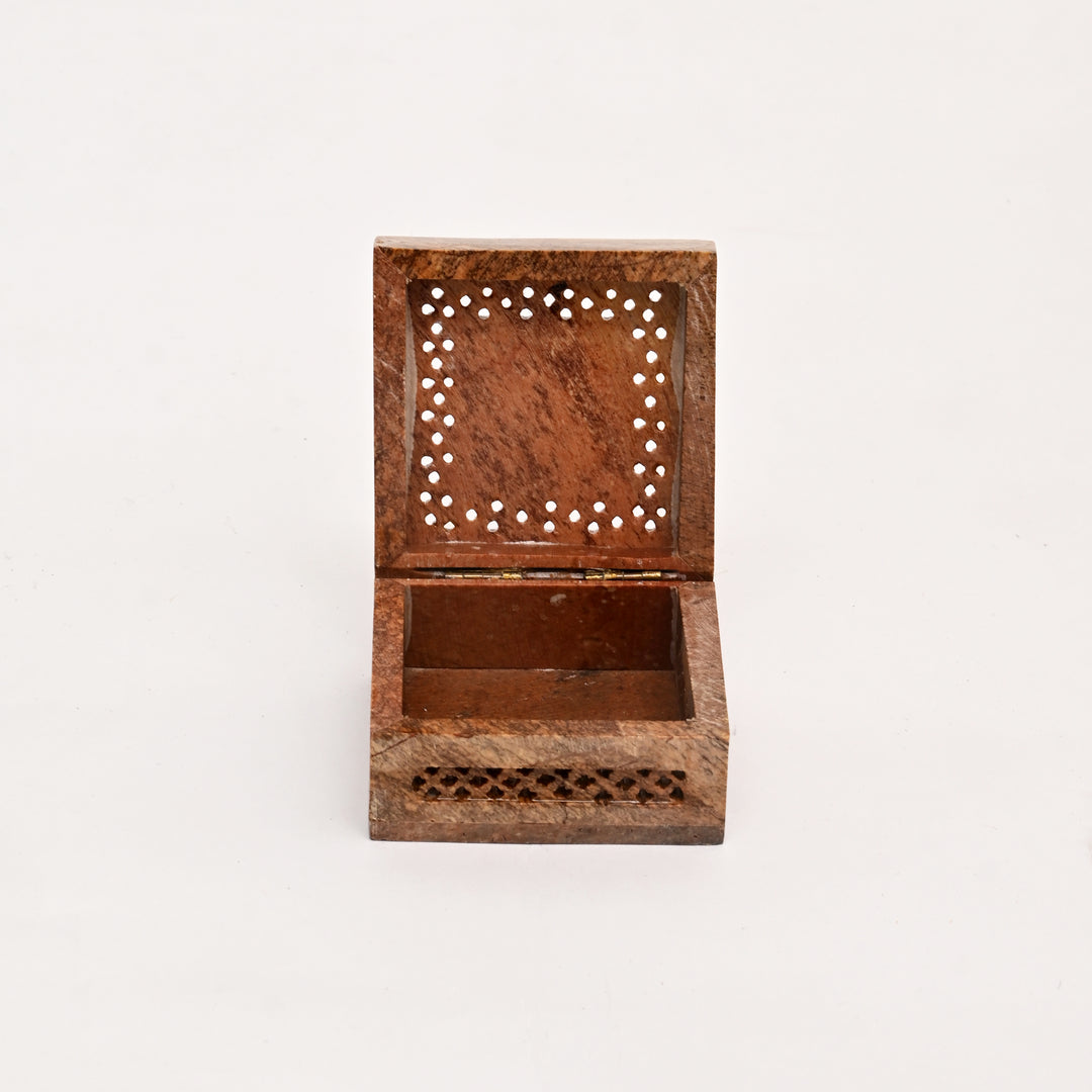 Soapstone Hand-Painted Floral theme box