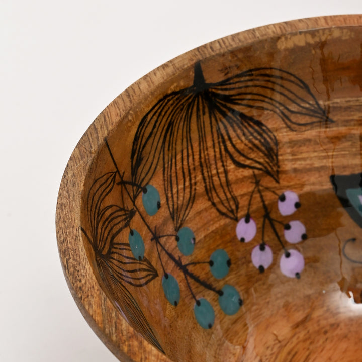 Hand-Painted Bowl – Butterfly & Floral Design