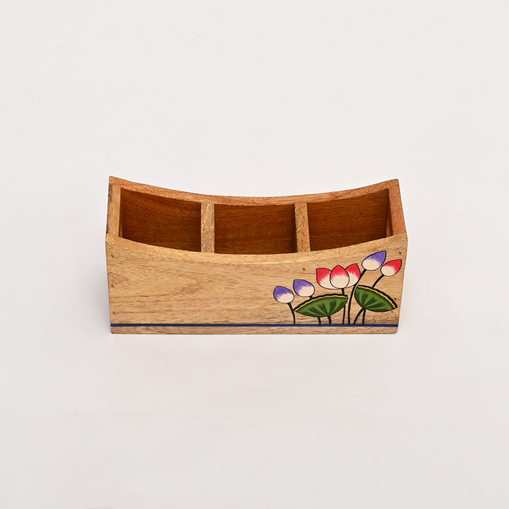Hand-Painted Wooden Cutlery Holder
