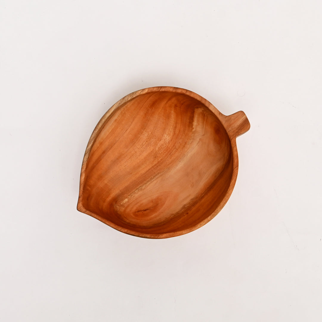 Handcrafted Neem Wood Serving Bowl | Natural Finish