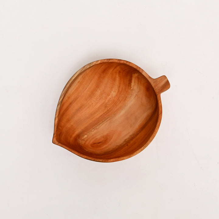 Handcrafted Neem Wood Serving Bowl | Natural Finish